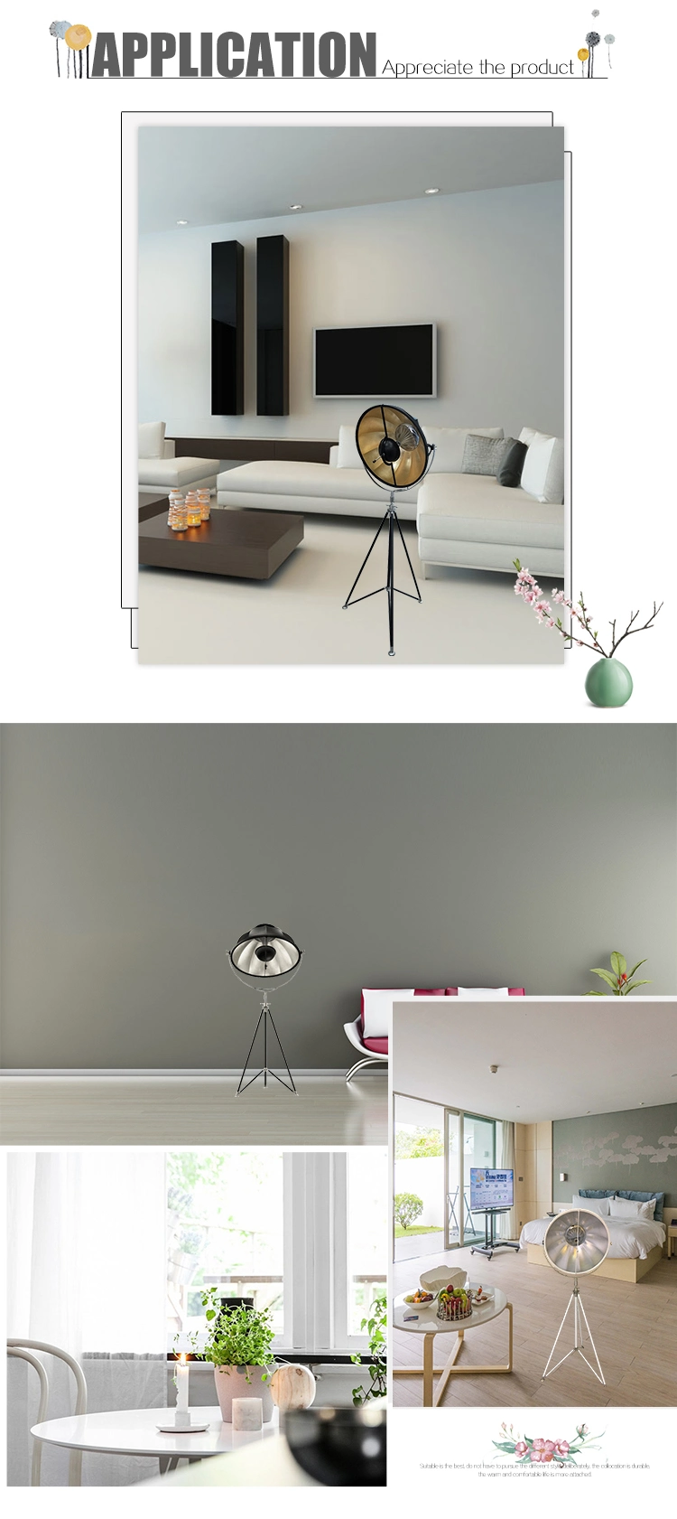 Retro Industrial Tripod Standing Light Three Legs Umbrella Floor Lamp