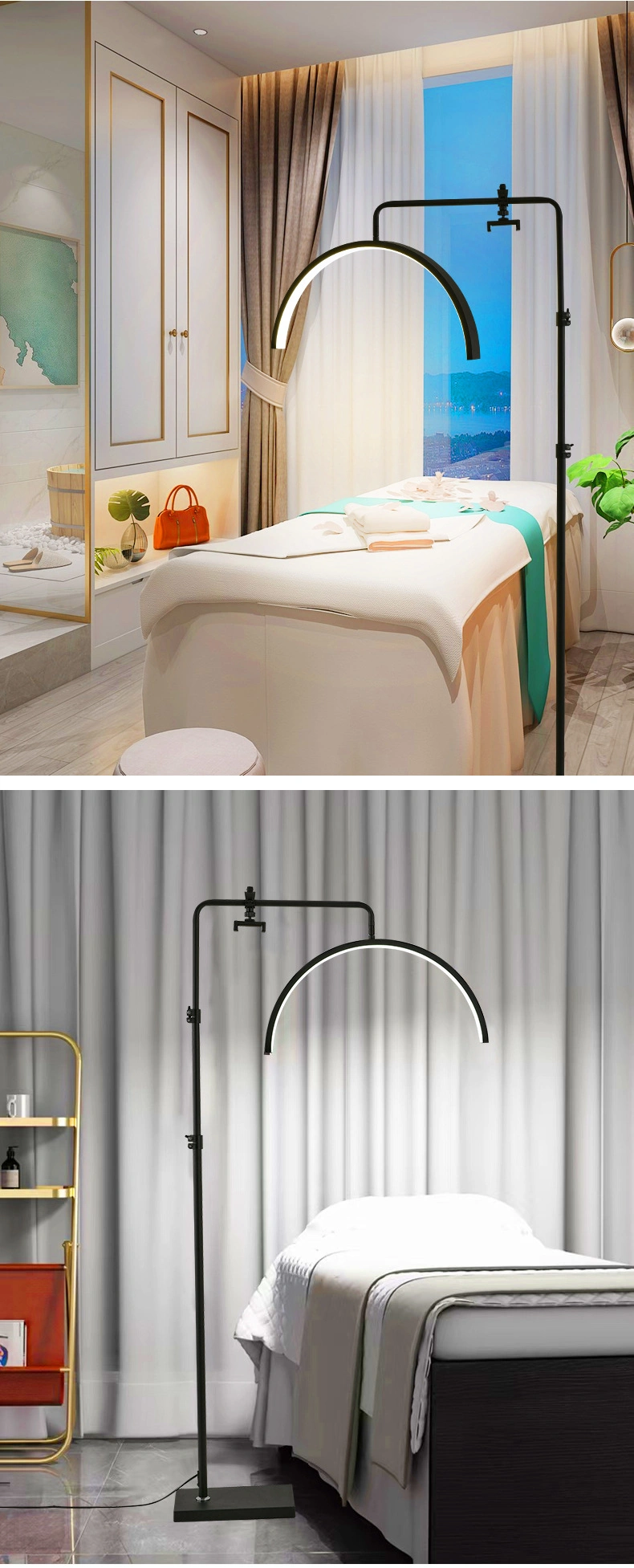 45W Brightness Adjustable Floor Standing Lamp for Eyelash Extension Beauty Skincare Salon LED Light